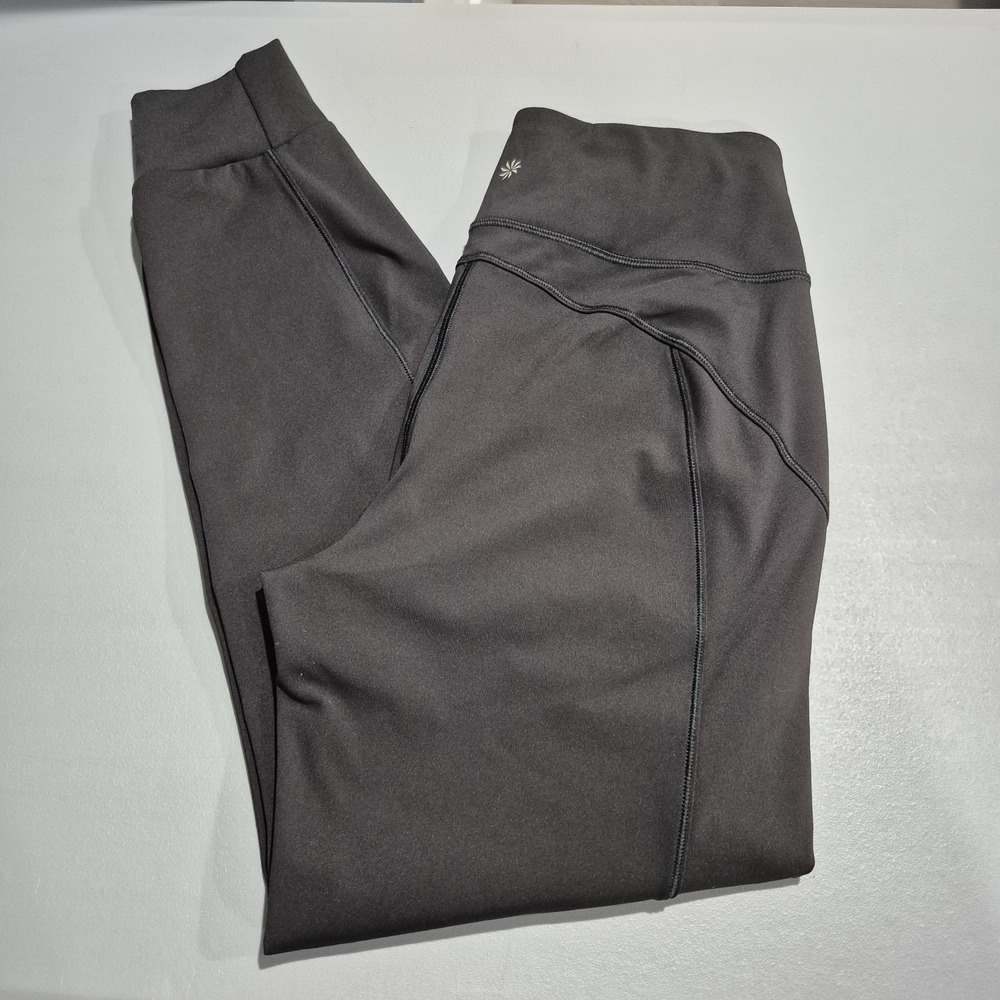 Athleta Pants Womens XS Black Rainier Jogger Warm Brushed Interior Sleek Pockets